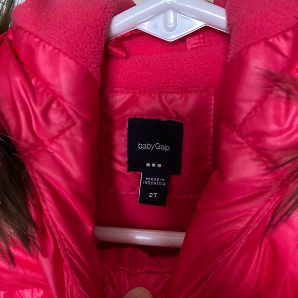 Baby Gap  fur hooded Puffer Jacket - Picture 3 of 7
